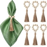 Wooden Bead Napkin Rings