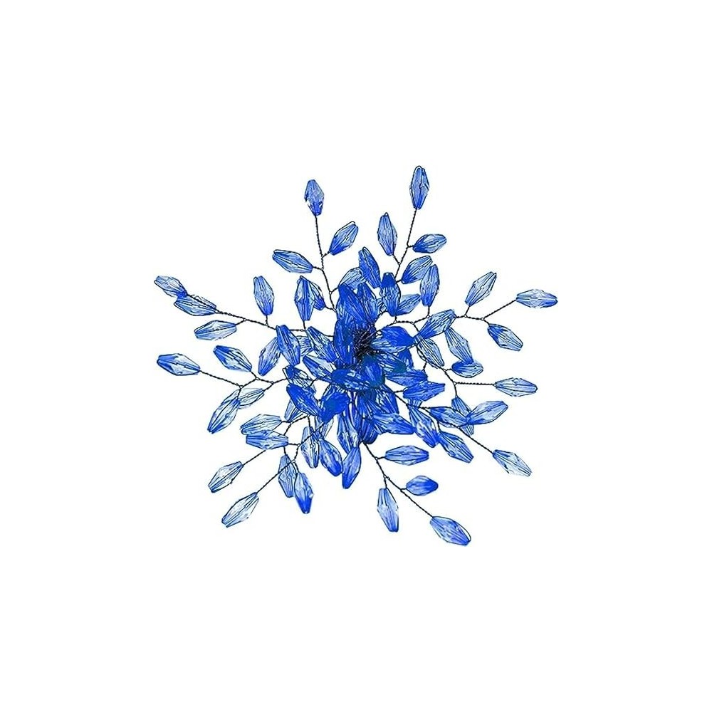 Blue Crystal Beads Bunch Napkin Rings