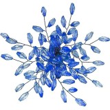 Blue Crystal Beads Bunch Napkin Rings