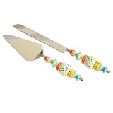 Stainless Steel/Wood Farmhouse Cake Server