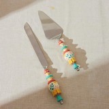 Stainless Steel/Wood Farmhouse Cake Server