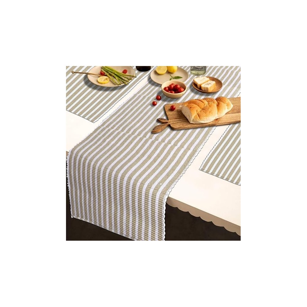 Cotton Ribbed Heat Resistant Table Runner