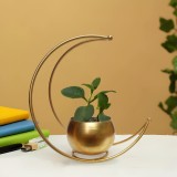 Golden Metal Flower Vase