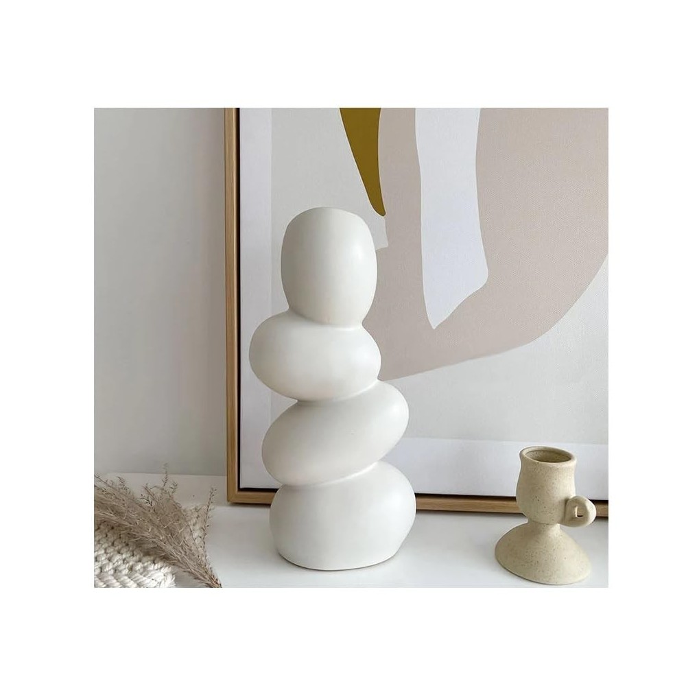 White Flower Ceramic Vase