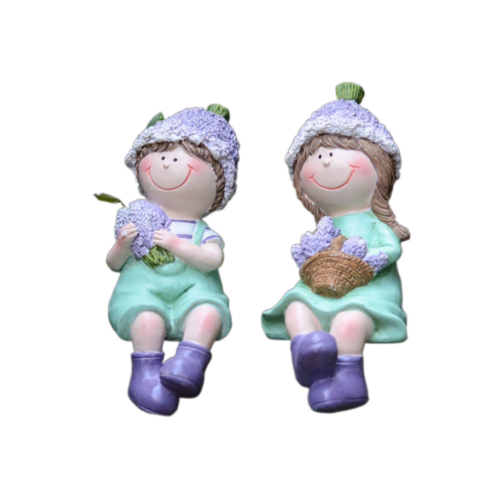 Balcony Cute Garden Doll Resin Decoration