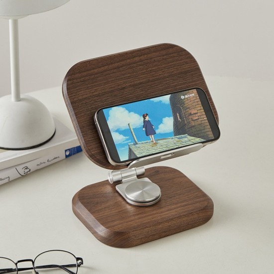 Wooden Adjustable Rotating Phone Stand