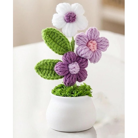 Artificial Daisy Crochet Flowers