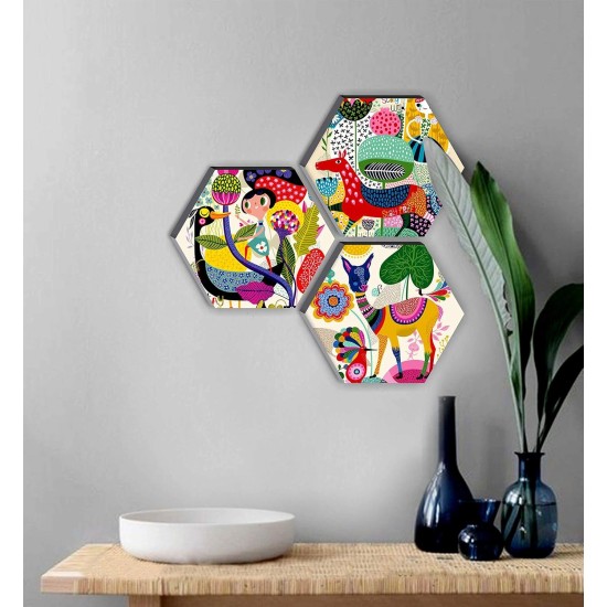 Hexagon Room Decor Abstract Painting